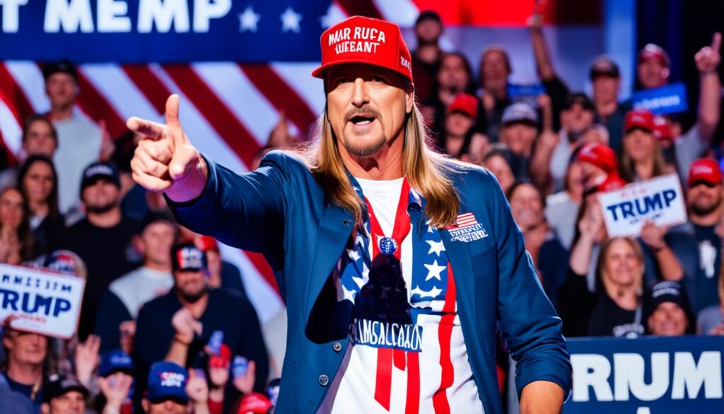 Kid Rock endorsing Donald Trump