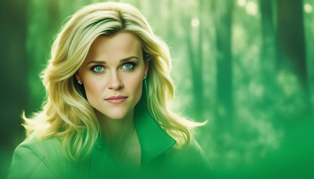 Reese Witherspoon with green eyes
