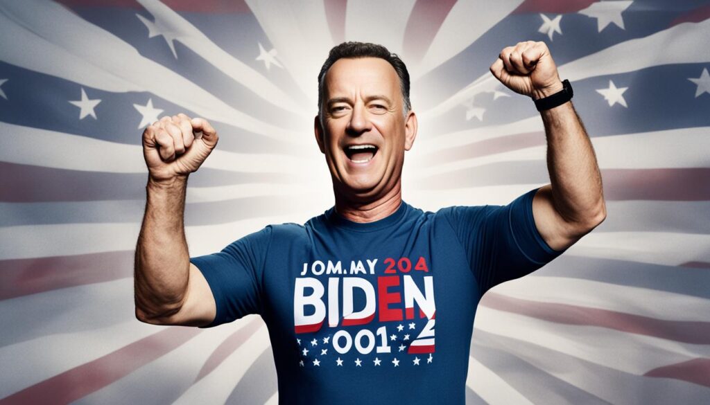 Tom Hanks Supporting Joe Biden