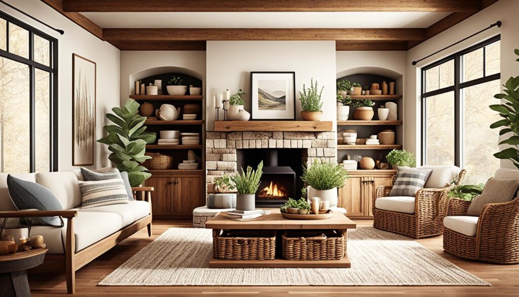 rustic living room decor